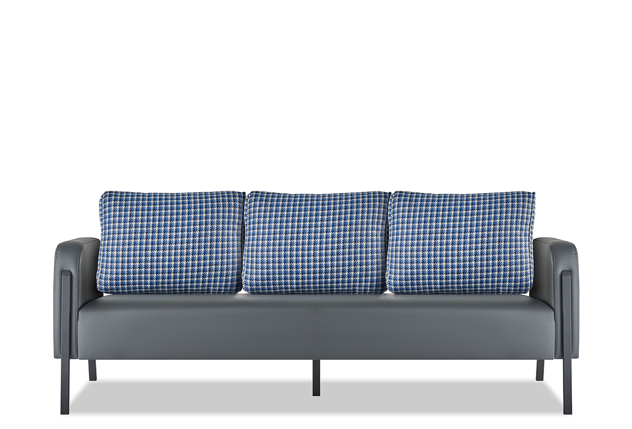 Logo Üçlü Ofis Kanepesi - Ofis mobilyası - Ofis mobilyaları